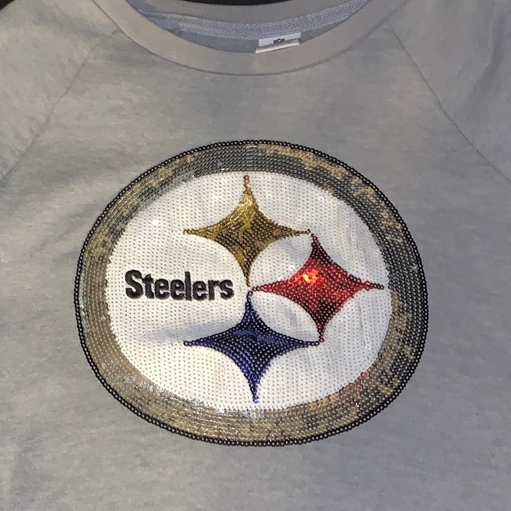 Pittsburgh Steelers Pink Crewneck Sweatshirt